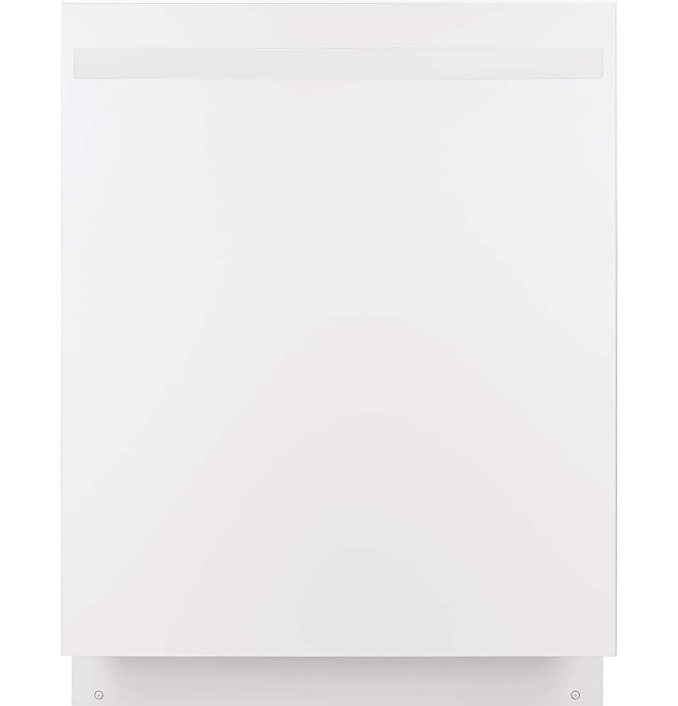 Front. GE - 24" Top Control Built-In Dishwasher with Autosense Cycle, Piranha Food Disposer; 51 dBA - White.