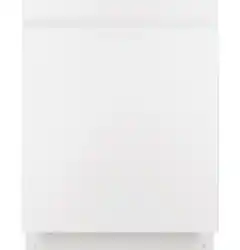 GE - 24" Top Control Built-In Stainless Steel Tub Dishwasher with Autosense Cycle and 51 dBA - White - Front_Zoom