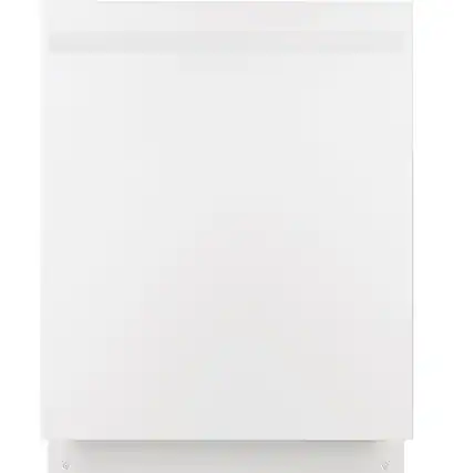 Front. GE - 24" Top Control Built-In Dishwasher with Autosense Cycle, Piranha Food Disposer; 51 dBA - White.