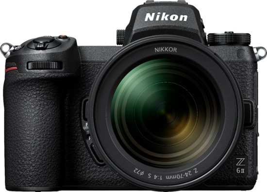 Front Zoom. Nikon - Z 6 II 4k Video Mirrorless Camera with NIKKOR Z 24-70mm f/4 Lens - Black.