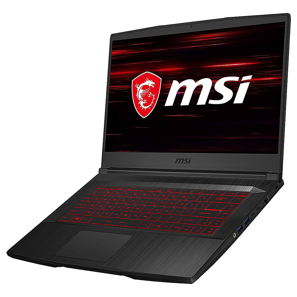 Left View: MSI - GF65 Thin 15.6" Gaming Laptop - i7 - 8GB - GTX 1660 Ti - 512GB SSD