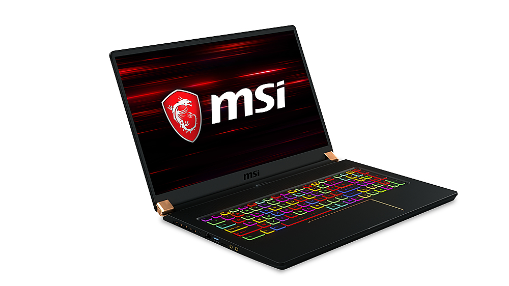 Angle View: MSI - Stealth  17.3" Gaming Laptop - i7-10875H - 32GB Memory - NVIDIA GeForce RTX 2070 SUPER Max-Q - 512GB SSD
