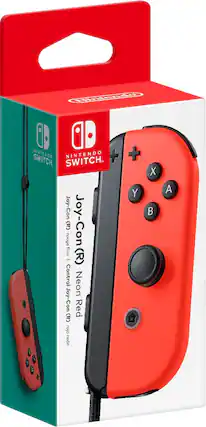 Front. Nintendo - Joy-Con - Neon Red.