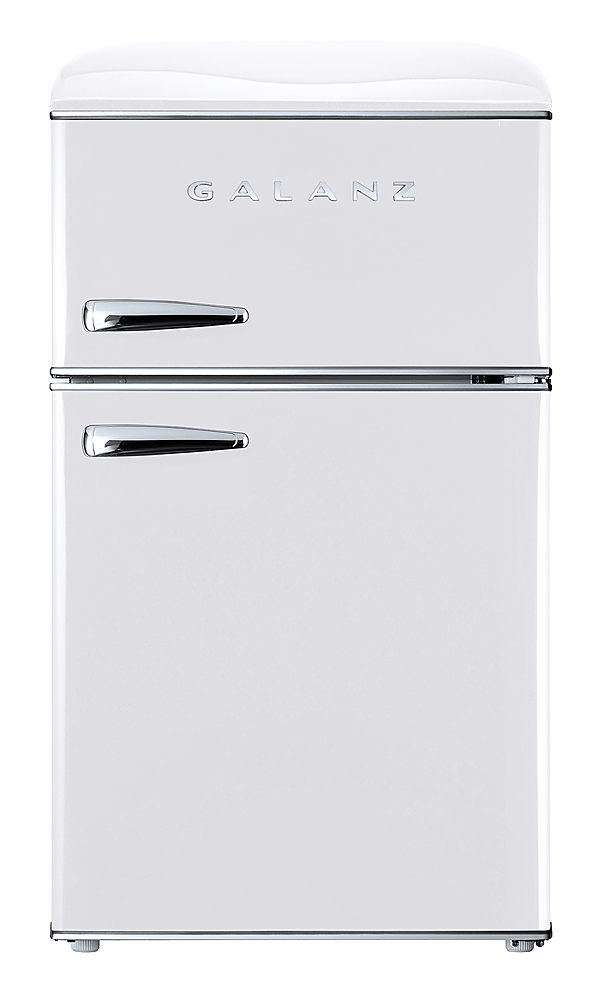 Galanz Refrigerator 12-cu ft Counter-depth Top-Freezer Refrigerator with  Ice Maker (Stainless Steel Look) ENERGY STAR in the Top-Freezer  Refrigerators department at