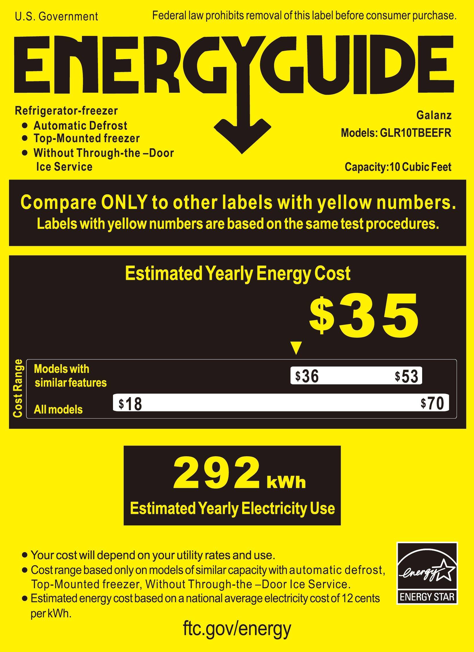 Best Buy Galanz Retro 10 Cu. Ft Top Freezer Refrigerator Blue GLR10TBEEFR
