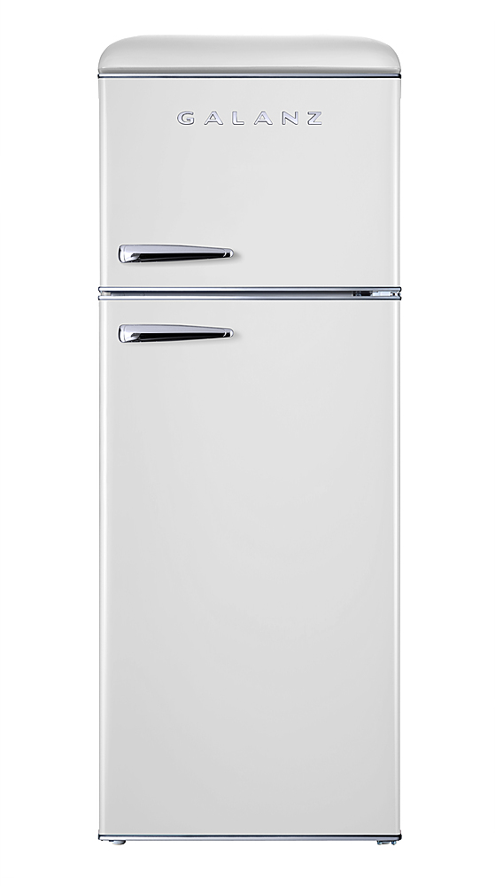 Best Buy Galanz Retro 7 6 Cu Ft Top Freezer Refrigerator White Glr76tweer