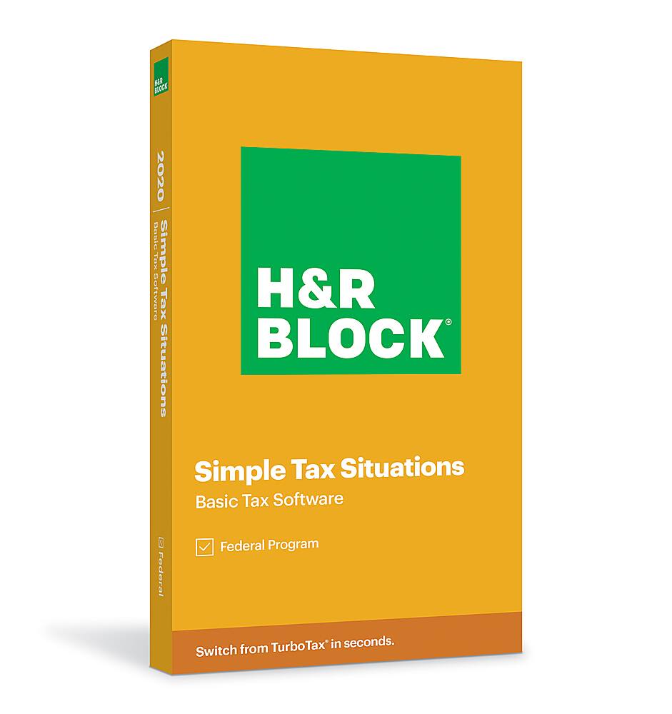  H&amp;R Block Tax Software Basic 2020 - Windows, Mac OS