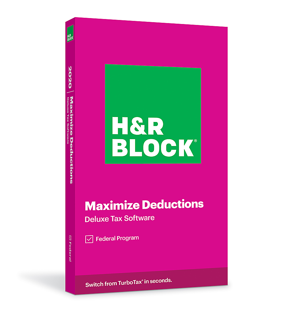 H&R Block Tax Software Deluxe 2020 - Windows, Mac