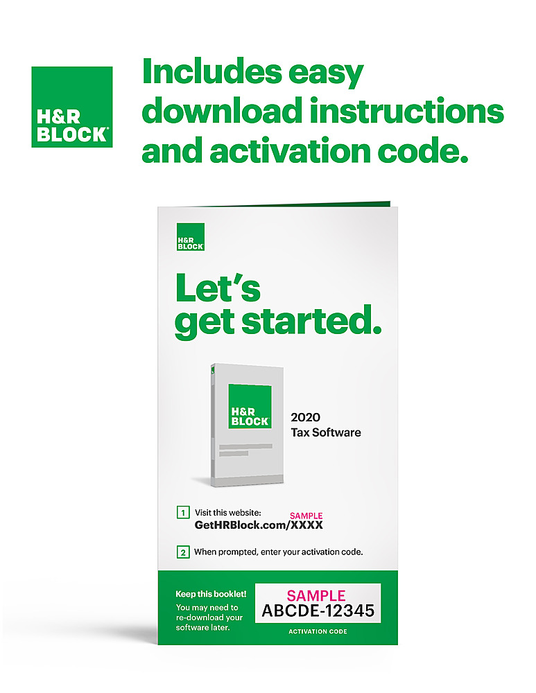 Best Buy H&R Block Tax Software Deluxe+State 2020 133660020