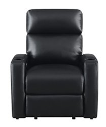RowOne - Galaxy II 2-Arm Leatheraire Home Entertainment and Theater Seating - Front_Zoom
