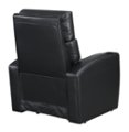 Left Zoom. RowOne - Galaxy II 2-Arm Leatheraire Home Entertainment and Theater Seating - Black.