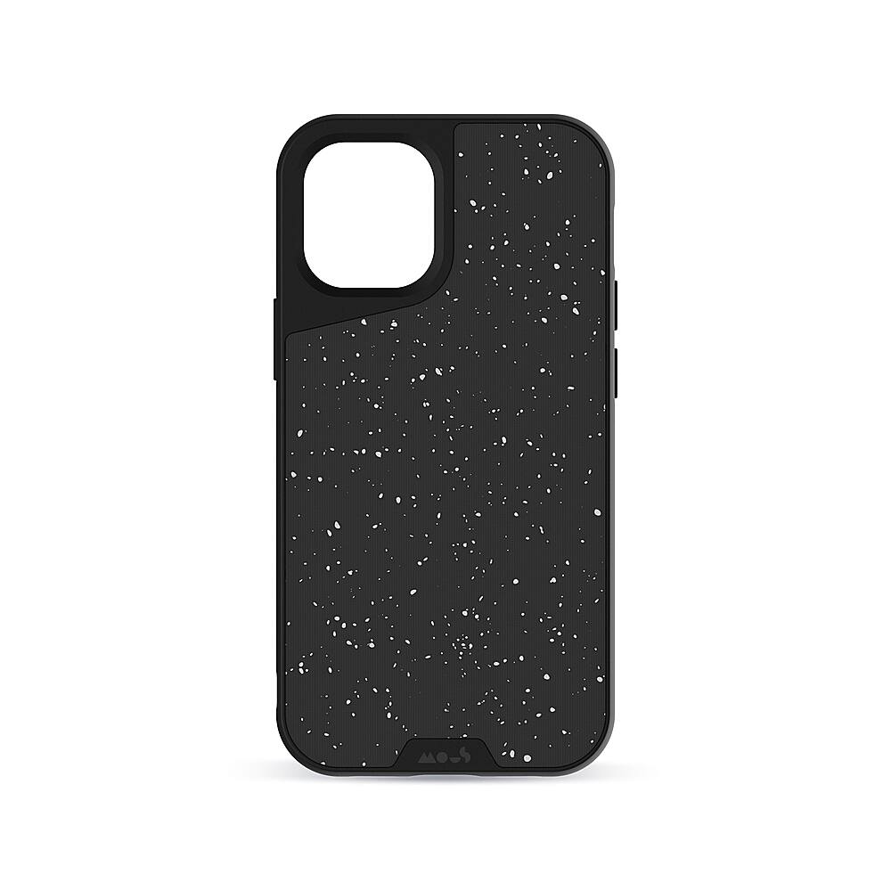 Front. Mous - Limitless 3.0 Hard Shell case with AiroShock™ for Apple iPhone 12 Pro Max - Speckled Black Leather.