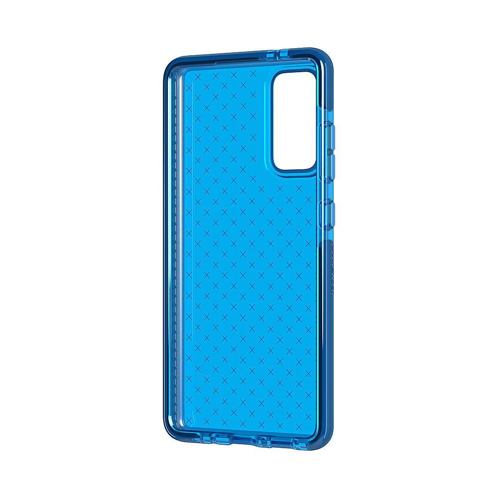 Left View: Tech21 - Evo Check Hard Shell Case for Samsung Galaxy S20 FE - Blue
