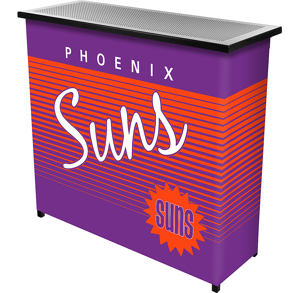 Phoenix Suns NBA Hardwood Classics Portable Bar, Pop-Up Drink Station Patio, Garage or Man Cave Accessories - Purple, Orange