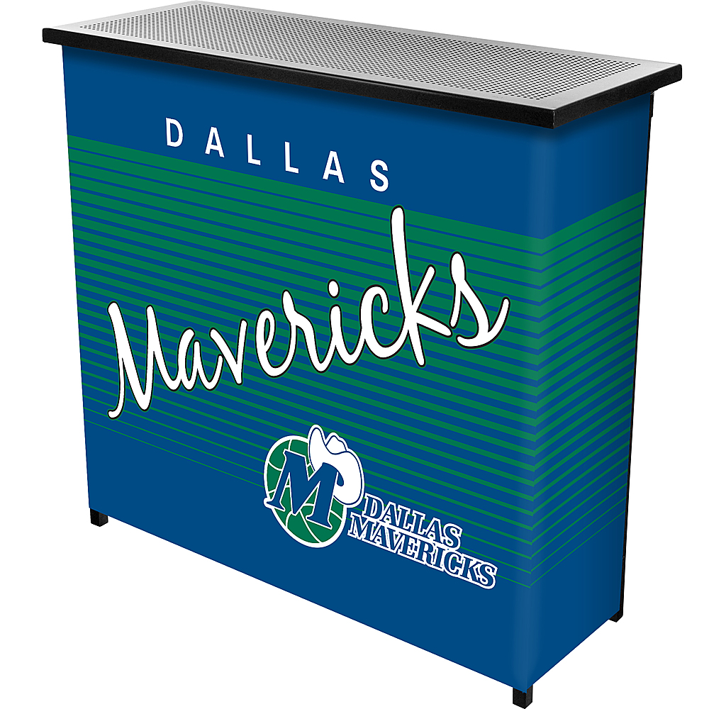 Dallas Mavericks NBA Hardwood Classics Portable Bar, Pop-Up Drink Station Patio, Garage or Man Cave Accessories - Royal Blue, Green