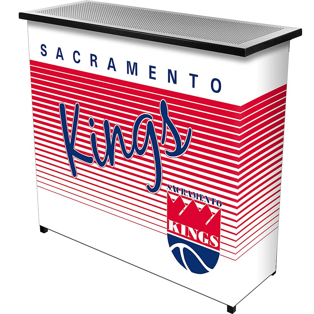 Sacramento Kings NBA Hardwood Classics Portable Bar, Pop-Up Drink Station Patio, Garage or Man Cave Accessories - Red, Blue