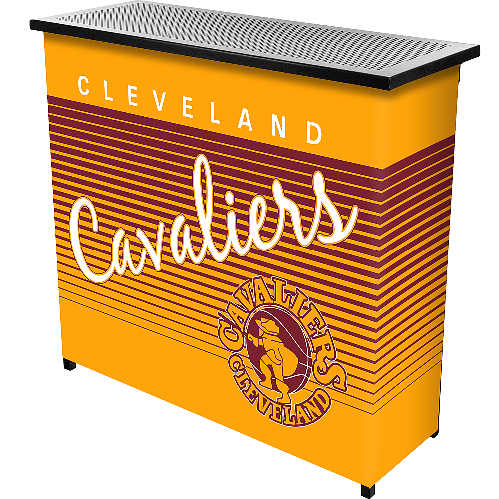 Cleveland Cavaliers NBA Hardwood Classics Portable Bar, Pop-Up Drink Station Patio, Garage or Man Cave Accessories - Wine, Gold
