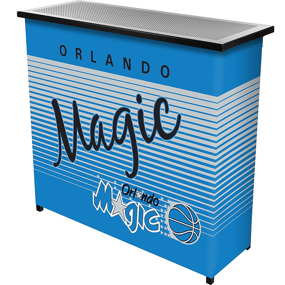 Orlando Magic NBA Hardwood Classics Portable Bar, Pop-Up Drink Station Patio, Garage or Man Cave Accessories - Blue, Silver