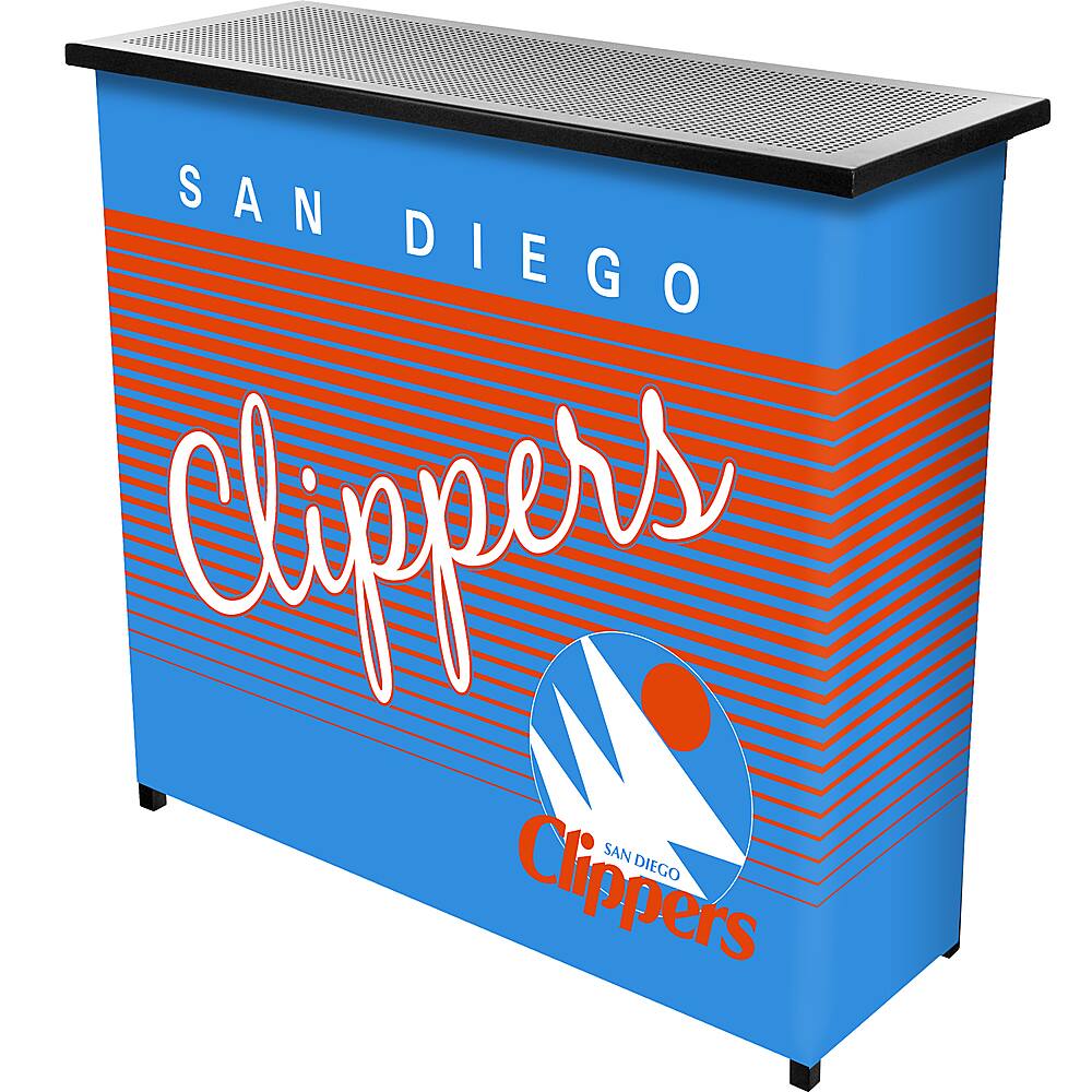Alt View 11. NBA - San Diego Clippers NBA Hardwood Classics Portable Bar, Pop-Up Drink Station Patio, Garage or Man Cave Accessories - Blue, Orange.