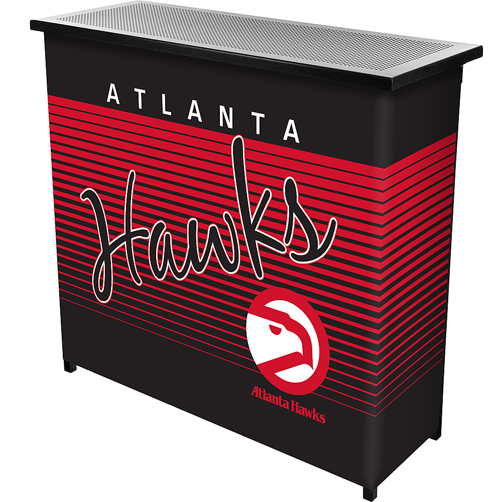 Atlanta Hawks NBA Hardwood Classics Portable Bar, Pop-Up Drink Station Patio, Garage or Man Cave Accessories - Red, White, Black