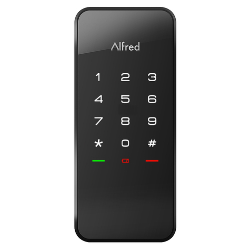 Alfred Touchscreen Keypad Pin + Bluetooth + Z-Wave (DB1-C-BL) Smart Door Lock - Black