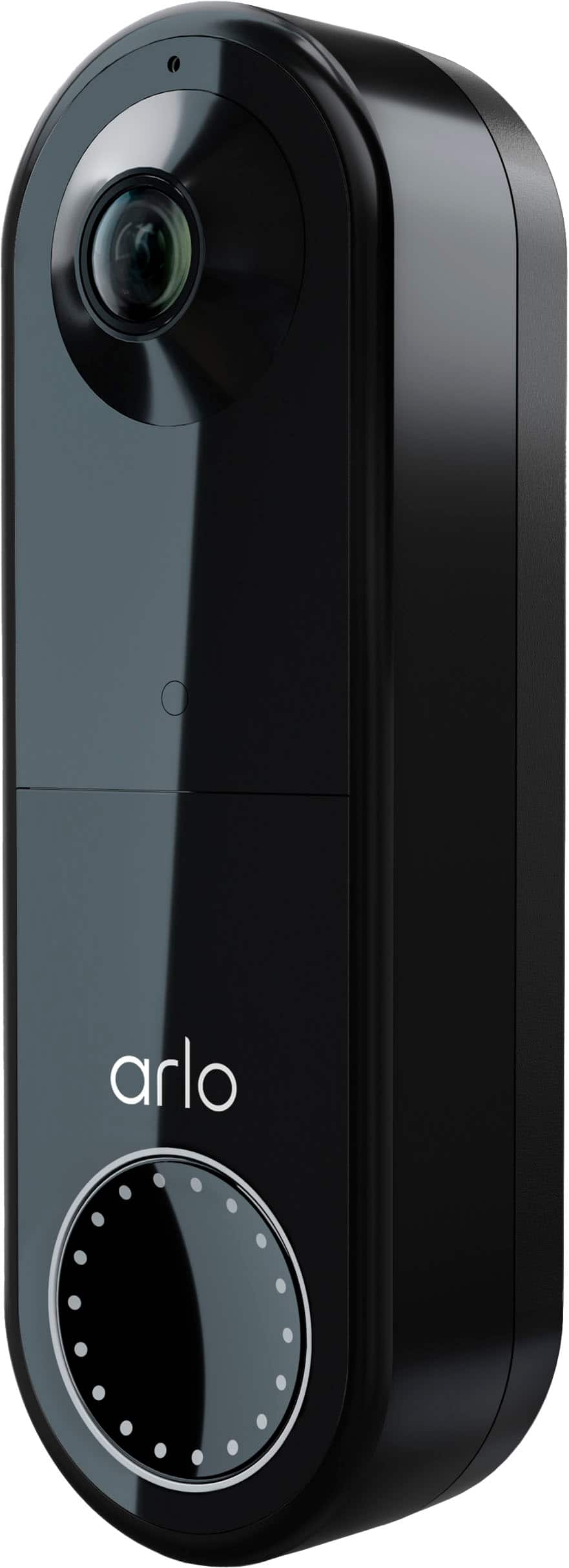 Angle. Arlo - Essential Wi-Fi Smart Video Doorbell - Wired or Battery Operated - Black.