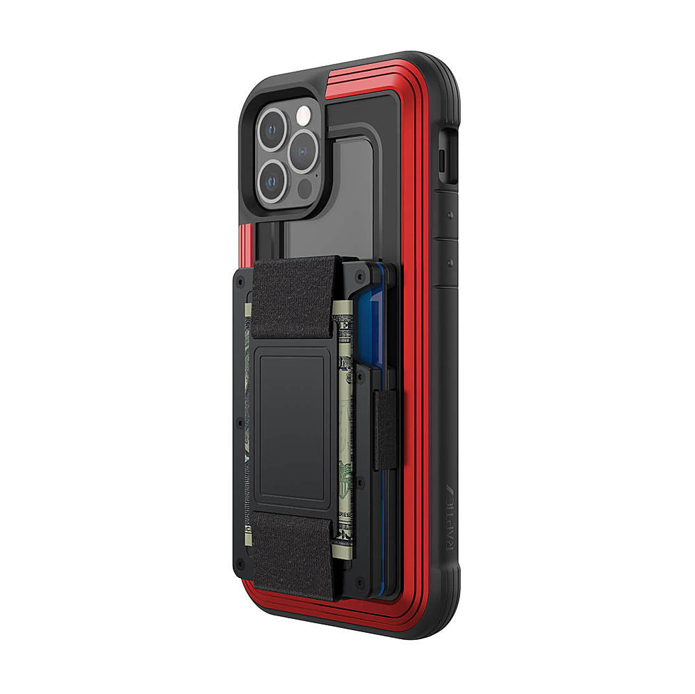 Raptic - Shield Wallet for iPhone 12/12 Pro - Red