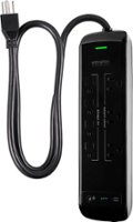 Enbrighten - 7-Outlet Wi-Fi Smart Surge Protector, 3 Ft Cord, 3 Pairable Outlets, 1440 Joules, 54525 - Black - Alt_View_Zoom_1