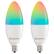 Alt View 12. Peace by Hampton - Full Color Candelabra LED Smart Wi-Fi Bulb (2-Pack) - Adjustable White.