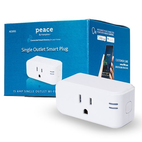 Peace by Hampton - Wi-Fi Smart Plug 15A - White