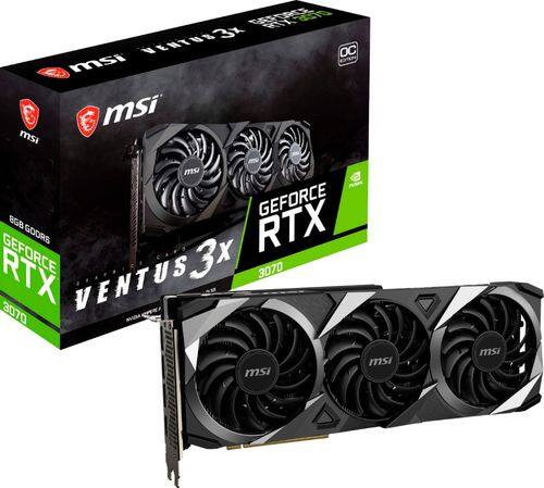 MSI - NVIDIA GeForce RTX 3070 VENTUS 3X OC BV 8GB GDDR6 PCI Express 4.0 Graphics Card-Front_Standard 