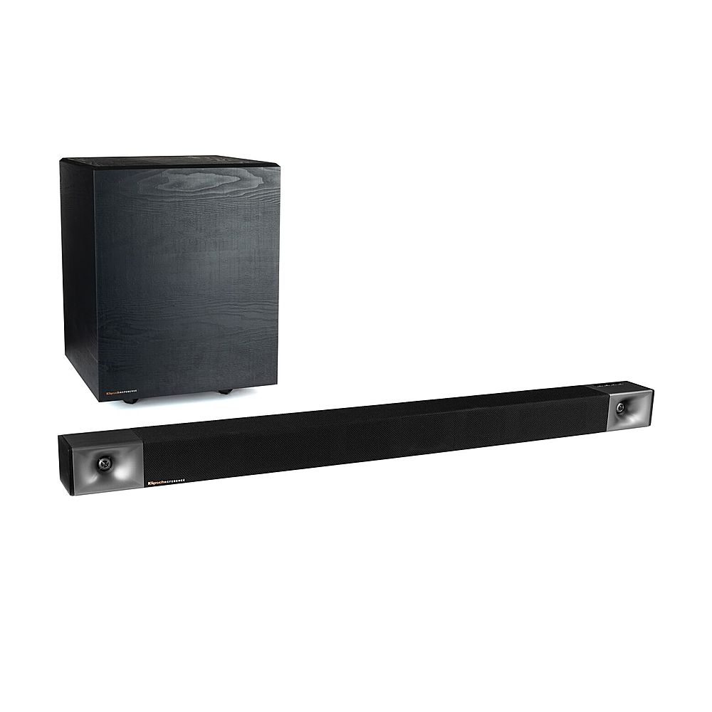 Back View: Klipsch - Cinema 600 3.1 Sound Bar System with Wireless Pre-Paired 10" Subwoofer - Black