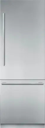 Front. Thermador - Freedom Collection 16 Cu. Ft. Bottom Freezer Built-In Smart Refrigerator with Masterpiece Series Handles - Silver.