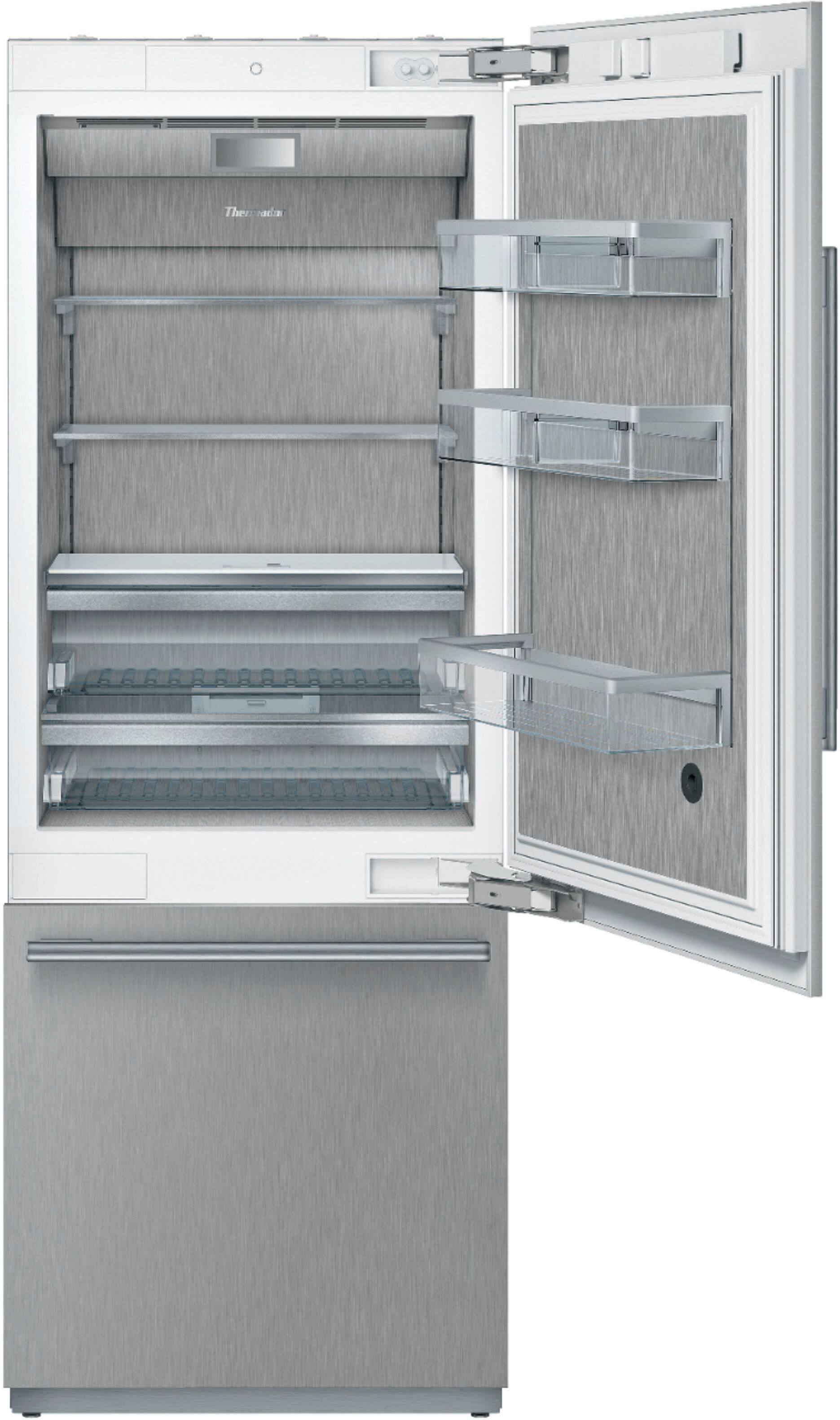 Alt View 1. Thermador - Freedom Collection 16 Cu. Ft. Bottom Freezer Built-In Smart Refrigerator with Masterpiece Series Handles - Silver.