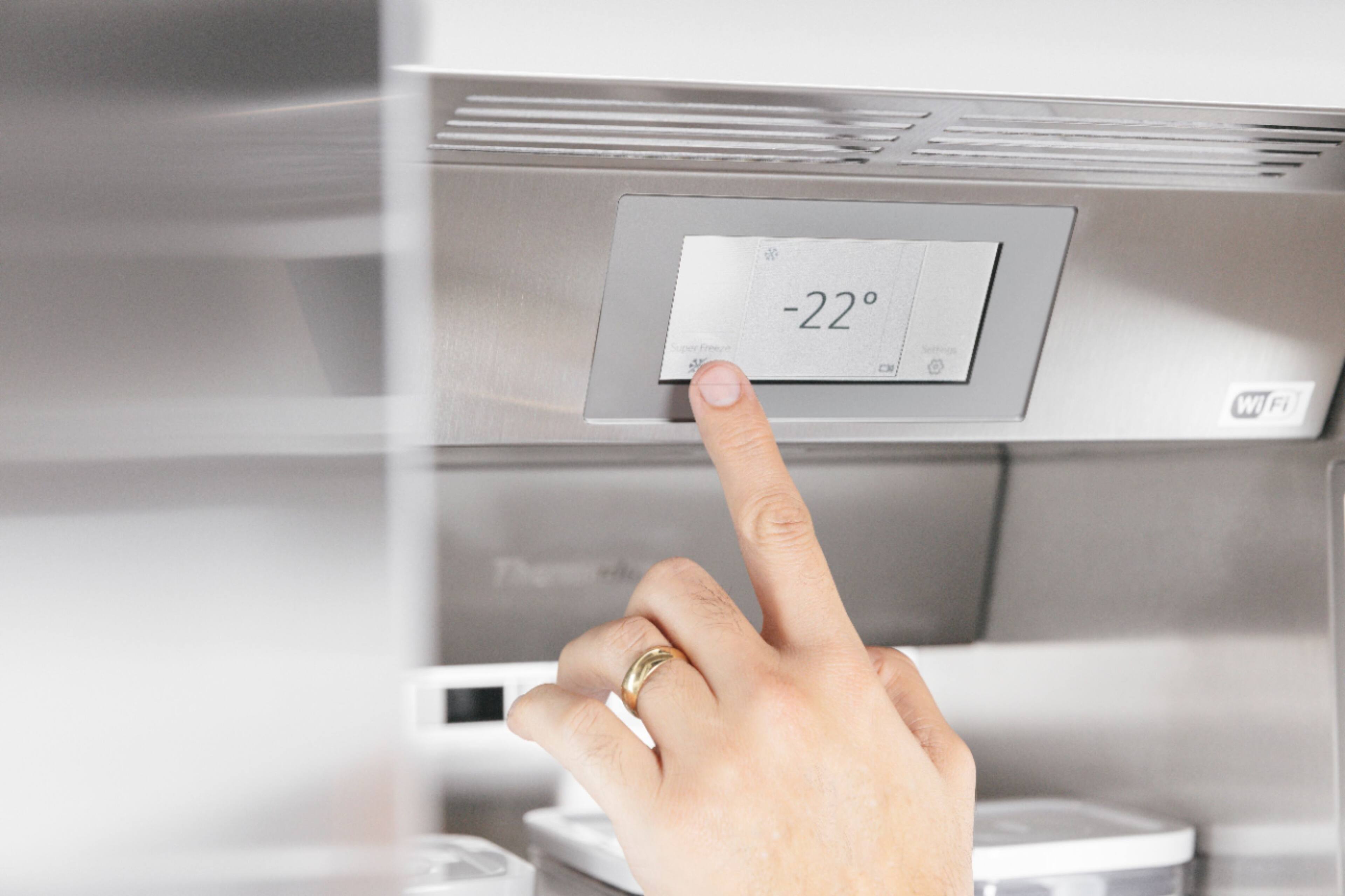 Alt View 11. Thermador - Freedom Collection 15.8 Cu. Ft. Frost-Free Smart Upright Freezer with Internal Ice Maker - Custom Panel Ready.