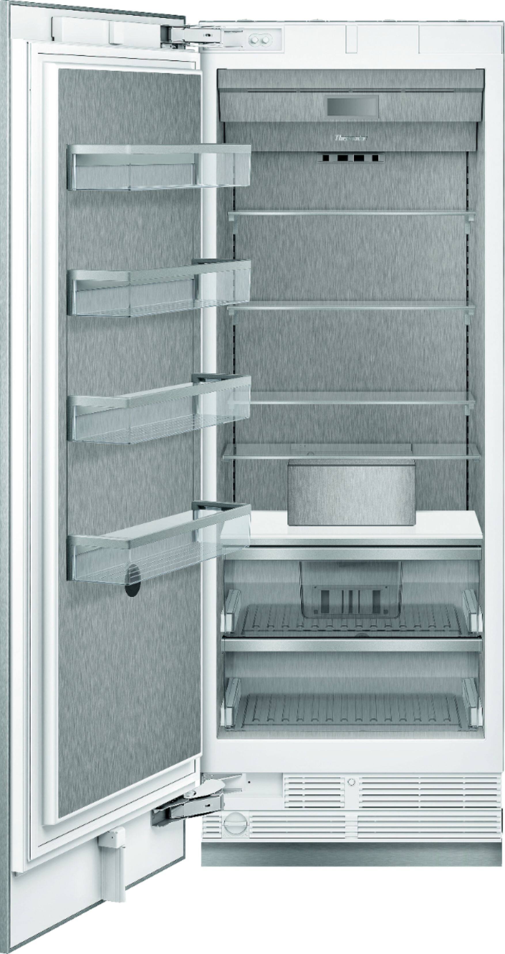 Alt View 3. Thermador - Freedom Collection 15.8 Cu. Ft. Frost-Free Smart Upright Freezer with Internal Ice Maker - Custom Panel Ready.