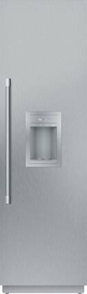Thermador - Freedom Collection 11.2 Cu. Ft. Frost-Free Smart Upright Freezer with External Ice and Water Dispenser, Right Hinge - Custom Panel Ready