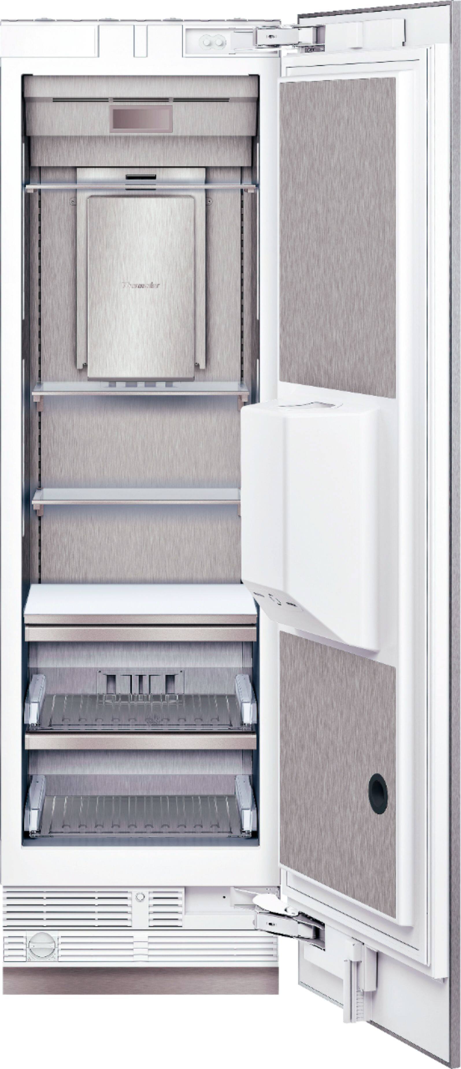 Alt View 1. Thermador - Freedom Collection 11.2 Cu. Ft. Frost-Free Smart Upright Freezer with External Ice and Water Dispenser, Right Hinge - Custom Panel Ready.