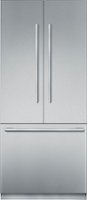 Thermador - Freedom Collection 19.4 cu. ft. French Door Built-in Smart Refrigerator with Masterpiece Series Handles - Silver - Front_Zoom