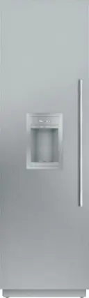 Front. Thermador - Freedom Collection 11.2 Cu. Ft. Frost-Free Smart Upright Freezer with External Ice and Water Dispenser, Left Hinge - Custom Panel Ready.
