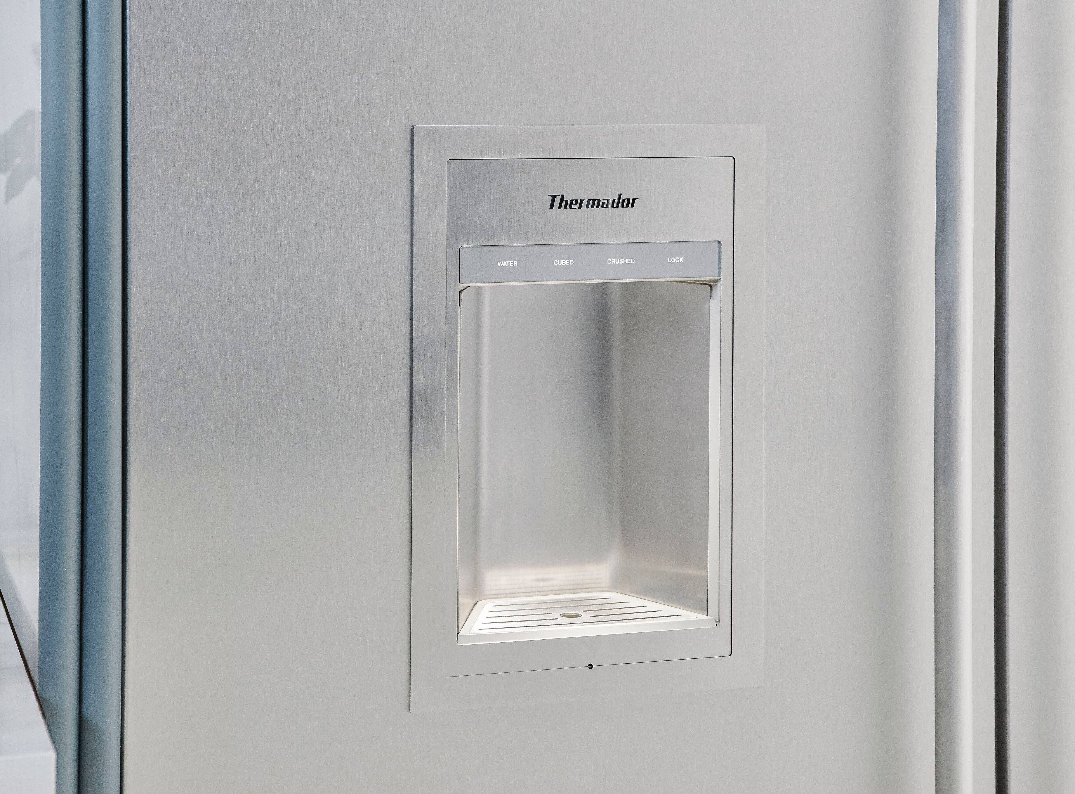 Alt View 12. Thermador - Freedom Collection 7.8 Cu. Ft. Frost-Free Smart Upright Freezer with External Ice and Water Dispenser - Custom Panel Ready.