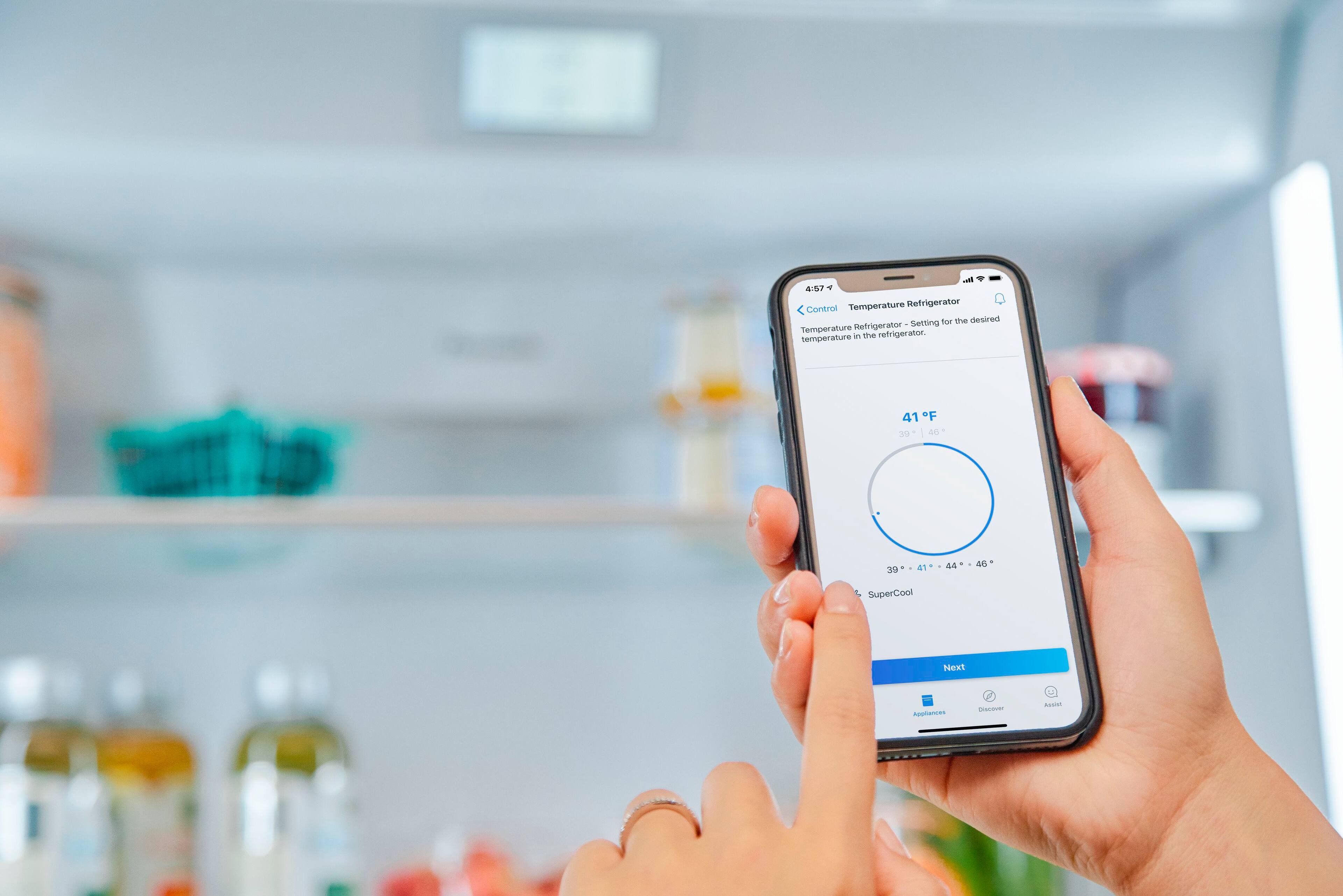 Alt View 11. Thermador - Freedom Collection 7.8 Cu. Ft. Frost-Free Smart Upright Freezer with External Ice and Water Dispenser - Custom Panel Ready.