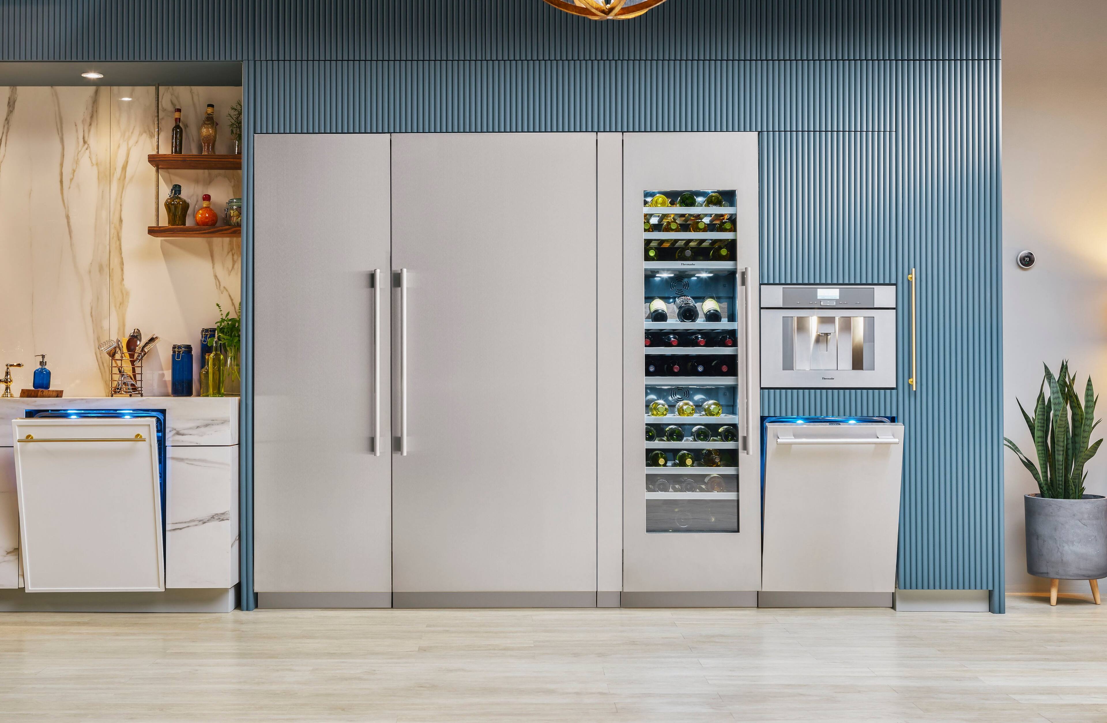 Alt View 13. Thermador - Freedom Collection 8.6 Cu. Ft. Frost-Free Smart Upright Freezer with Internal Ice Maker - Custom Panel Ready.