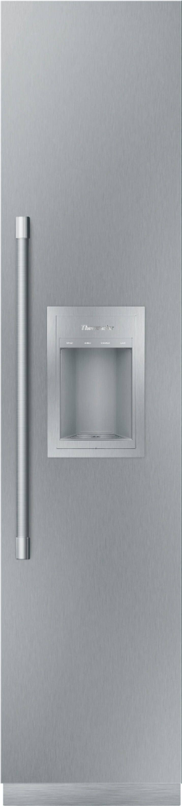 Front. Thermador - Freedom Collection 7.8 Cu. Ft. Frost-Free Smart Upright Freezer with External Ice and Water Dispenser, Right Hinge - Custom Panel Ready.