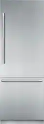 Thermador - Freedom Collection 16 Cu. Ft. Bottom Freezer Built-In Counter-Depth Smart Refrigerator with Professional Series Handles - Silver - Front_Zoom