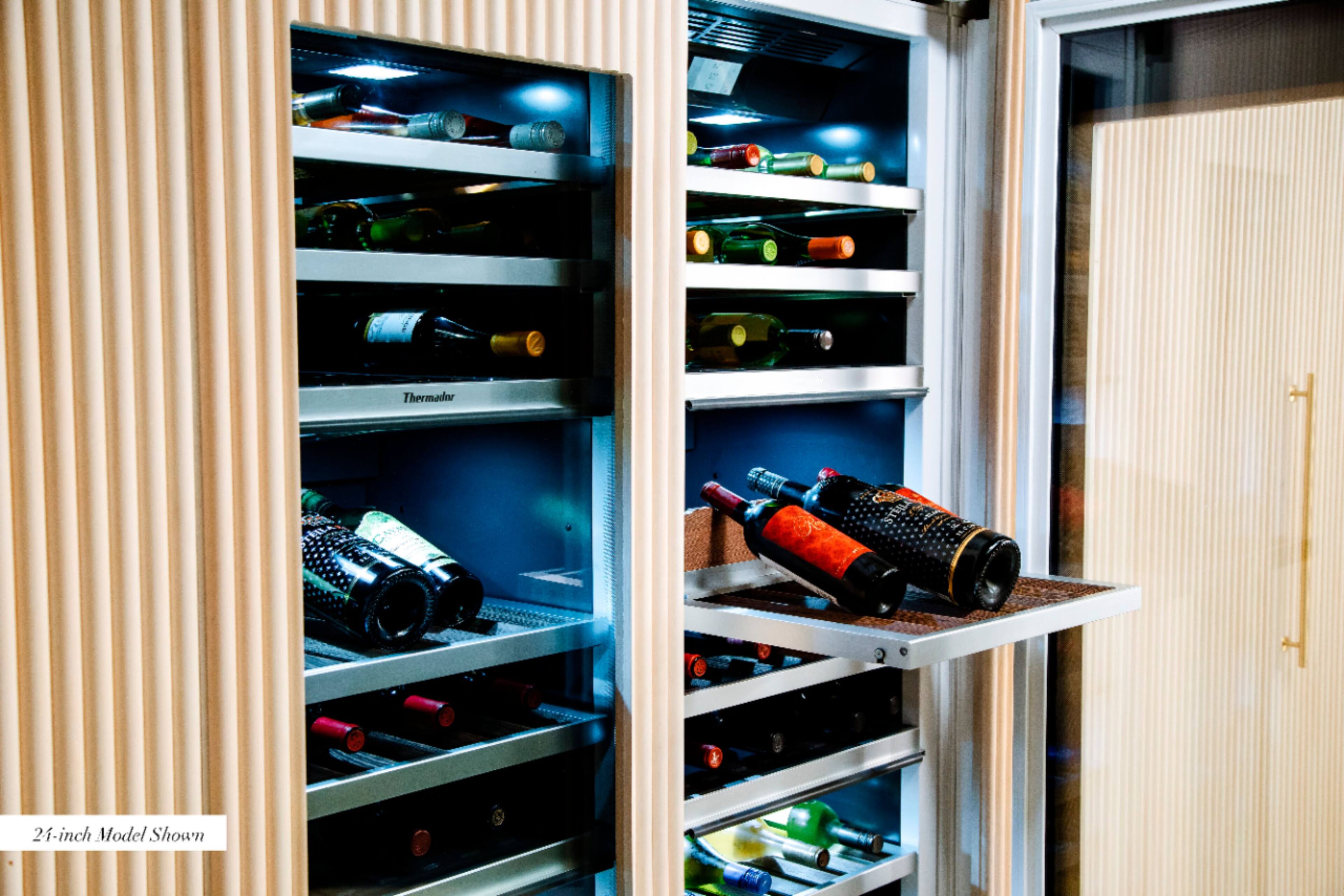 Alt View 15. Thermador - Freedom Collection 70-Bottle Built-In Dual Zone Wine Cooler - Custom Panel Ready.