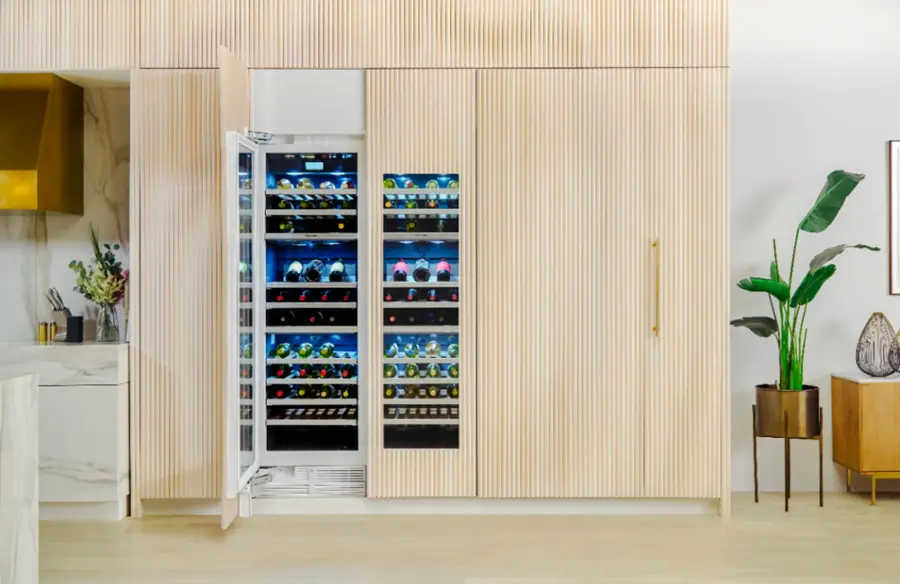 Alt View 16. Thermador - Freedom Collection 92-Bottle Built-In Dual Zone Wine Cooler - Custom Panel Ready.