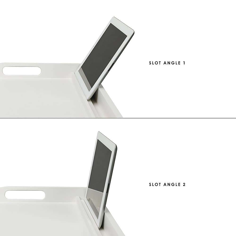 Alt View 11. Rossie Home - Media Bed Tray for 17.3" Laptop or Tablet - Soft White.