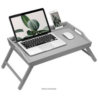 Rossie Home - Wood Media Bed Tray for 17.3" Laptop or Tablet - Calming Gray - Alt_View_Zoom_11