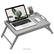 Front. Rossie Home - Media Bed Tray for 17.3" Laptop or Tablet - Calming Gray.